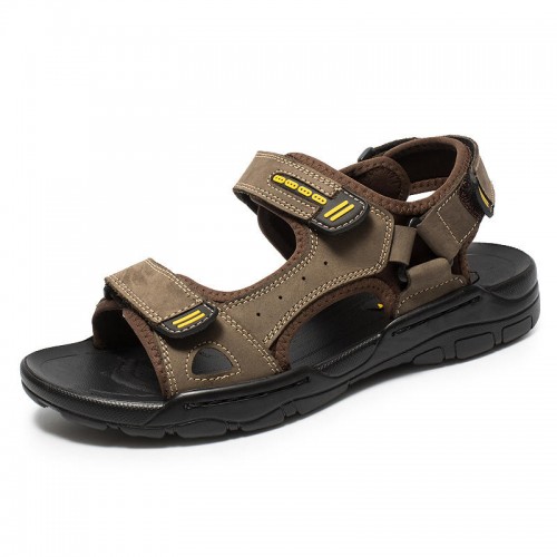 Men Soft Genuine Leather Beach Casual Daily Sandals Men Soft Genuine Leather Beach Casual Daily Sandals