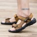 Men Soft Genuine Leather Beach Casual Daily Sandals Men Soft Genuine Leather Beach Casual Daily Sandals