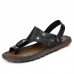 Men Clip Toe Genuine Leather Casual Beach Sandals Men Clip Toe Genuine Leather Casual Beach Sandals