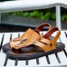 Men Clip Toe Genuine Leather Casual Beach Sandals Men Clip Toe Genuine Leather Casual Beach Sandals