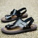 Men Clip Toe Genuine Leather Casual Beach Sandals Men Clip Toe Genuine Leather Casual Beach Sandals