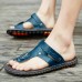 Men Clip Toe Genuine Leather Casual Beach Sandals Men Clip Toe Genuine Leather Casual Beach Sandals