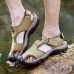 Men Anti Collision Toe Wear Resistance Outsole Comfy Casual Leather Sandals Men Anti Collision Toe Wear Resistance Outsole Comfy Casual Leather Sandals