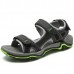 Men Comfy Wear Resistance Outsole Genuine Leather Breathable Hook Loop Sandals Beach Shoes Men Comfy Wear Resistance Outsole Genuine Leather Breathable Hook Loop Sandals Beach Shoes