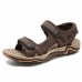 Men Comfy Wear Resistance Outsole Genuine Leather Breathable Hook Loop Sandals Beach Shoes Men Comfy Wear Resistance Outsole Genuine Leather Breathable Hook Loop Sandals Beach Shoes