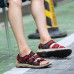 Men Breathable Knitted Comfy Outdoor Hook Loop Sandals Men Breathable Knitted Comfy Outdoor Hook Loop Sandals