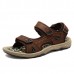 Men Comfy Outdoor Hook Loop Leather Sandals Beach Shoes Men Comfy Outdoor Hook Loop Leather Sandals Beach Shoes
