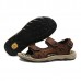 Men Comfy Outdoor Hook Loop Leather Sandals Beach Shoes Men Comfy Outdoor Hook Loop Leather Sandals Beach Shoes