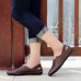 Men Breathable Hollow Outs Genuine Leather Sandals Two Way Wear Shoes Men Breathable Hollow Outs Genuine Leather Sandals Two Way Wear Shoes