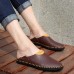 Men Breathable Hollow Outs Genuine Leather Sandals Two Way Wear Shoes Men Breathable Hollow Outs Genuine Leather Sandals Two Way Wear Shoes