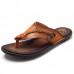 Summer Men Leather Sandals Flip Flops Soft Sole Slippers Beach Shoes Summer Men Leather Sandals Flip Flops Soft Sole Slippers Beach Shoes
