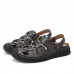 Men Slip-on Hand Stitching Genuine Leather Beach Sandals Men Slip-on Hand Stitching Genuine Leather Beach Sandals