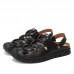Men Slip-on Hand Stitching Genuine Leather Beach Sandals Men Slip-on Hand Stitching Genuine Leather Beach Sandals