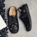 Men Slip-on Hand Stitching Genuine Leather Beach Sandals Men Slip-on Hand Stitching Genuine Leather Beach Sandals