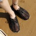 Men Hole Lace Up Sandals Beach Slipper Shoes Men Hole Lace Up Sandals Beach Slipper Shoes