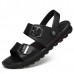 Men Comfy Breathable Genuine Leather Beach Sandals Two Way Wear Shoes Men Comfy Breathable Genuine Leather Beach Sandals Two Way Wear Shoes