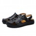Men Soft Leather Buckle Sandals Breathable Outdoor Beach Sandals Men Soft Leather Buckle Sandals Breathable Outdoor Beach Sandals