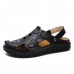 Men Soft Leather Buckle Sandals Breathable Outdoor Beach Sandals Men Soft Leather Buckle Sandals Breathable Outdoor Beach Sandals