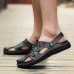 Men Soft Leather Buckle Sandals Breathable Outdoor Beach Sandals Men Soft Leather Buckle Sandals Breathable Outdoor Beach Sandals