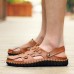 Men Soft Leather Buckle Sandals Breathable Outdoor Beach Sandals Men Soft Leather Buckle Sandals Breathable Outdoor Beach Sandals