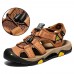 Men Genuine Leather Outdoor Toe Protection Hiking Sandals Men Genuine Leather Outdoor Toe Protection Hiking Sandals