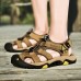 Men Genuine Leather Outdoor Toe Protection Hiking Sandals Men Genuine Leather Outdoor Toe Protection Hiking Sandals