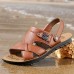 US Size 6.5-11.5 Men Genuine Leather Flat Sandals Beach Slippers Shoes US Size 6.5-11.5 Men Genuine Leather Flat Sandals Beach Slippers Shoes