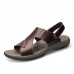 Men Comfy Sole Casual Genuine Leather Sandals Two Way Wear Summer Shoes Men Comfy Sole Casual Genuine Leather Sandals Two Way Wear Summer Shoes