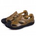 Men Comfortable Anti Collision Toe Genuine Leather Sandals Shoes Men Comfortable Anti Collision Toe Genuine Leather Sandals Shoes