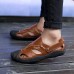 Men Comfortable Anti Collision Toe Genuine Leather Sandals Shoes Men Comfortable Anti Collision Toe Genuine Leather Sandals Shoes