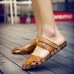 Comfy Men Casual Buckle Stitching Hollow Outs Leather Sandals Shoes Comfy Men Casual Buckle Stitching Hollow Outs Leather Sandals Shoes