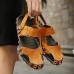 Comfy Men Casual Buckle Stitching Hollow Outs Leather Sandals Shoes Comfy Men Casual Buckle Stitching Hollow Outs Leather Sandals Shoes