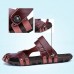 Comfy Men Casual Buckle Stitching Hollow Outs Leather Sandals Shoes Comfy Men Casual Buckle Stitching Hollow Outs Leather Sandals Shoes