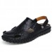 Men Summer Hollow Out Casual Outdoor Fashion Leather Beach Soft Flat Sandal Shoes Men Summer Hollow Out Casual Outdoor Fashion Leather Beach Soft Flat Sandal Shoes