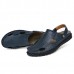 Men Summer Hollow Out Casual Outdoor Fashion Leather Beach Soft Flat Sandal Shoes Men Summer Hollow Out Casual Outdoor Fashion Leather Beach Soft Flat Sandal Shoes