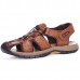 Genuine Leather Beach Sandals Outdoor Round Toe Flat Shoes Genuine Leather Beach Sandals Outdoor Round Toe Flat Shoes