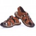 Genuine Leather Beach Sandals Outdoor Round Toe Flat Shoes Genuine Leather Beach Sandals Outdoor Round Toe Flat Shoes