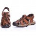 Genuine Leather Beach Sandals Outdoor Round Toe Flat Shoes Genuine Leather Beach Sandals Outdoor Round Toe Flat Shoes