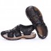 Genuine Leather Beach Sandals Outdoor Round Toe Flat Shoes Genuine Leather Beach Sandals Outdoor Round Toe Flat Shoes