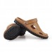 Men Summer Leather Sandal Casual Round Toe Outdoor Flat Fashion Soft Beach Slipper Men Summer Leather Sandal Casual Round Toe Outdoor Flat Fashion Soft Beach Slipper
