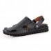 Men Summer Leather Sandal Casual Round Toe Outdoor Flat Fashion Soft Beach Slipper Men Summer Leather Sandal Casual Round Toe Outdoor Flat Fashion Soft Beach Slipper