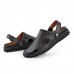 Men Summer Leather Sandal Casual Round Toe Outdoor Flat Fashion Soft Beach Slipper Men Summer Leather Sandal Casual Round Toe Outdoor Flat Fashion Soft Beach Slipper