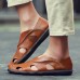 Men Summer Breathable Casual Outdoor Beach Soft Leather Fashion Comfortable Sandals Shoes Men Summer Breathable Casual Outdoor Beach Soft Leather Fashion Comfortable Sandals Shoes