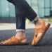 Men Summer Comfy Genuine Leather Two Way Wear Sandals Beach Shoes Slippers Men Summer Comfy Genuine Leather Two Way Wear Sandals Beach Shoes Slippers