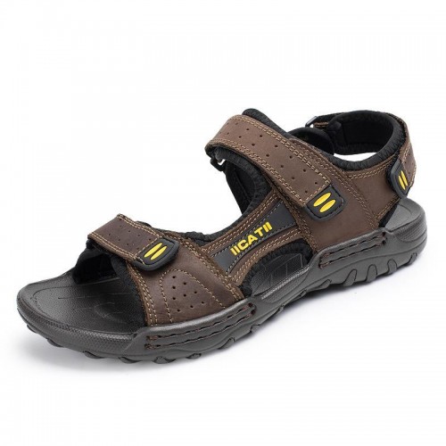 Men Soft Genuine Leather Seaside Beach Sandals Men Soft Genuine Leather Seaside Beach Sandals