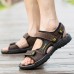 Men Soft Genuine Leather Seaside Beach Sandals Men Soft Genuine Leather Seaside Beach Sandals