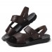 Men Soft Sole Genuine Leather Two Way Wear Sandals Beach Shoes Men Soft Sole Genuine Leather Two Way Wear Sandals Beach Shoes