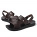 Men Soft Sole Genuine Leather Two Way Wear Sandals Beach Shoes Men Soft Sole Genuine Leather Two Way Wear Sandals Beach Shoes