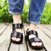 Men Soft Sole Genuine Leather Two Way Wear Sandals Beach Shoes Men Soft Sole Genuine Leather Two Way Wear Sandals Beach Shoes