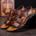 Summer Beach Sandals Slippers Men Comfy Sole Genuine Leather Sandals Summer Beach Sandals Slippers Men Comfy Sole Genuine Leather Sandals